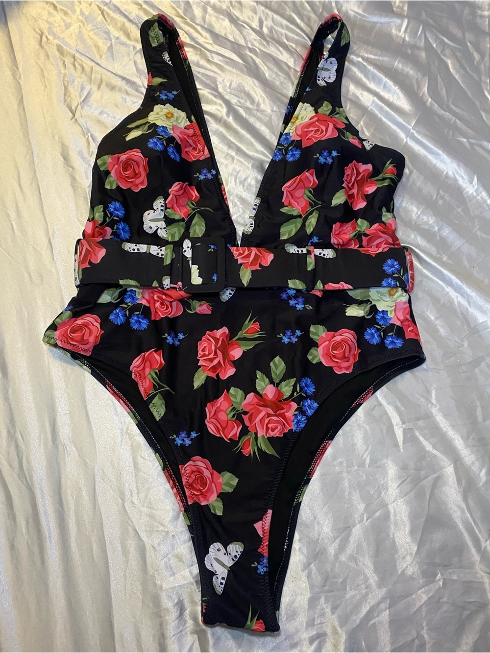 Floral one piece swimsuit